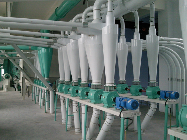 Maize milling plant or corn flour milling plant pneumatic conveying